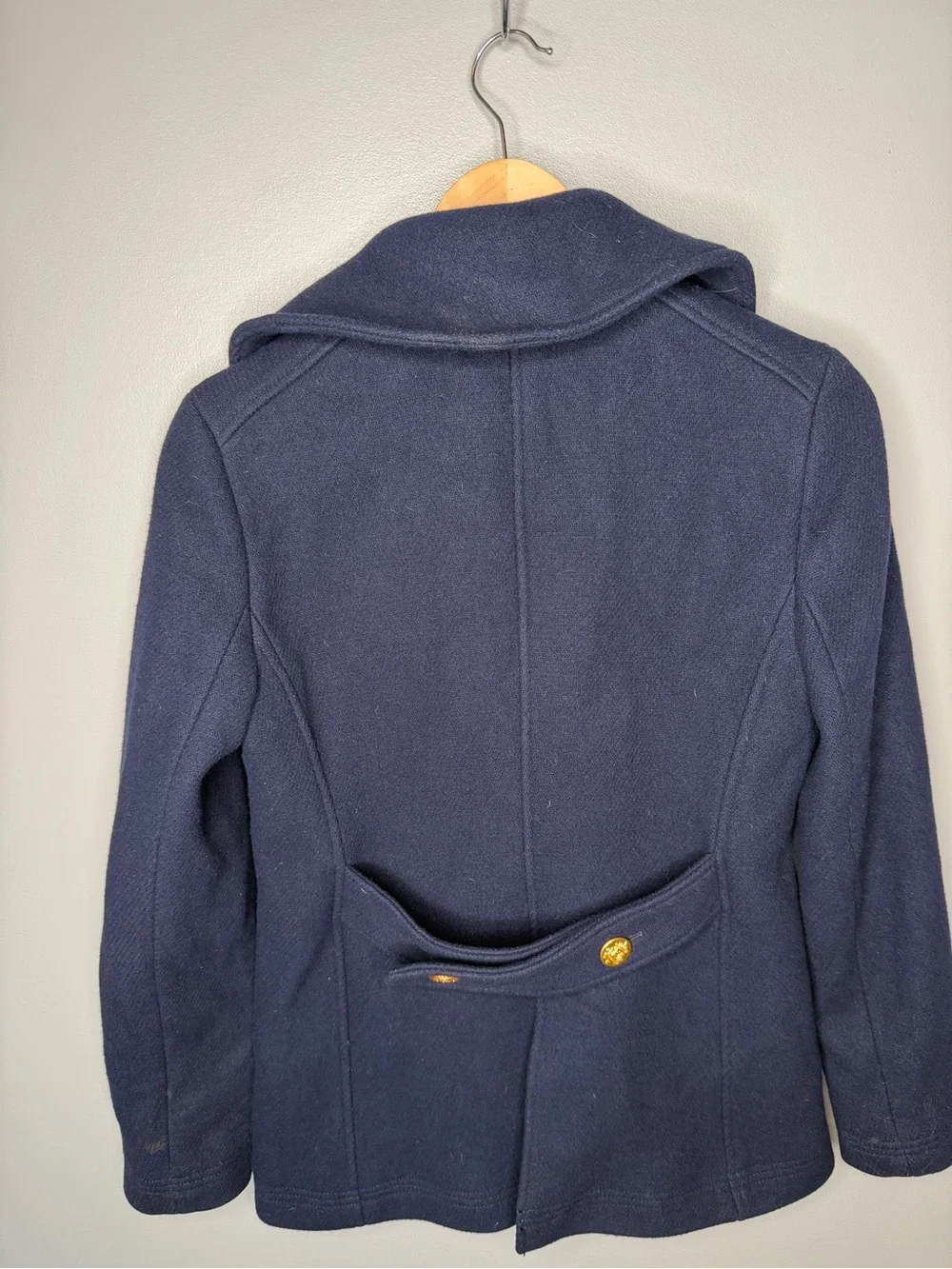 J. Crew Stadium Cloth Nello Gori Wool Classic Peacoat